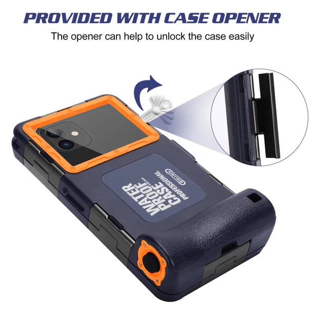 UrbanX Professional [15m/50ft] Swimming Diving Surfing Snorkeling Photo Video Waterproof Protective Case Underwater Housing for  Galaxy F62 And all Phones Up to 6.9 Inch LCD with Lanyard