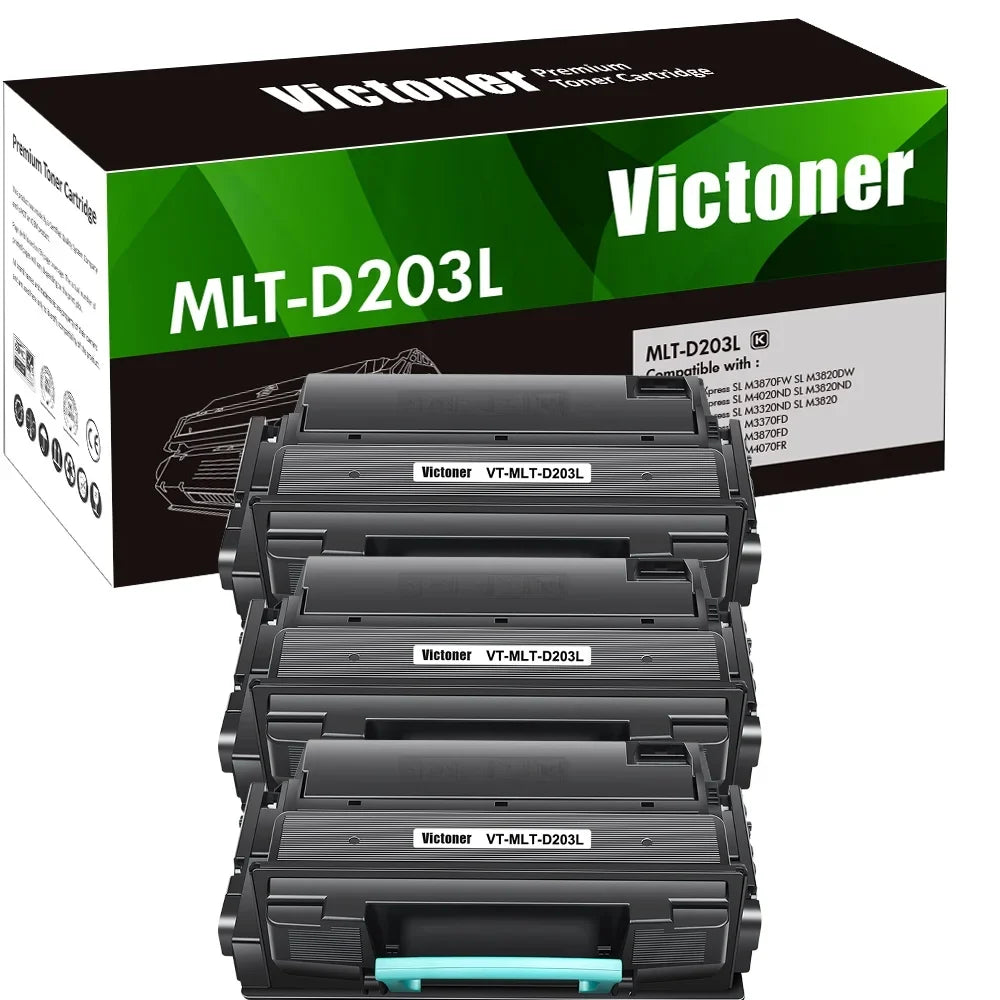 Victoner 3-Pack suitable Toner for  MLT-D203L Use With ProXpress SL-M3320ND M3820 M3820ND M3820DW M4020ND Ptiner Black