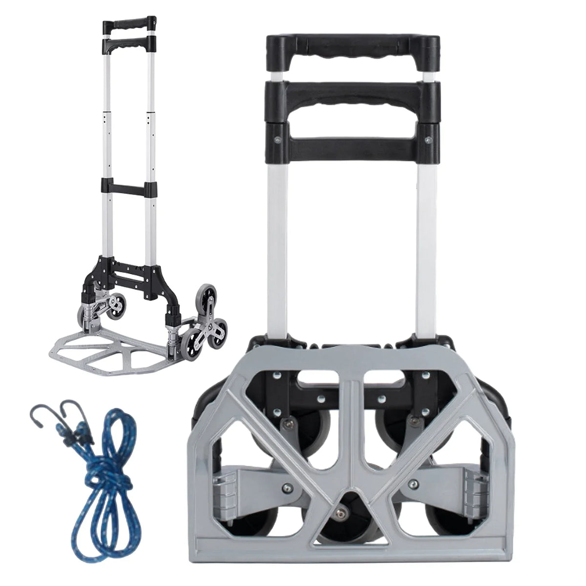 TOPATY Moving Dolly For Stairs | Heavy Duty Collapsible Trolley With Wheels | Portable Folding Truck For Luggage, Moving, Travel, Shopping, Workplace, Warehouse Distribution
