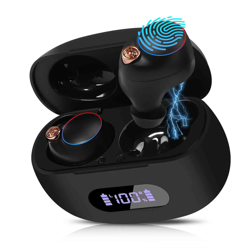 UrbanX True Wireless Bluetooth Earbuds + Charging Case, Black, Dual Connect, IPX5 liquid Resistance, Bluetooth 5.2 Connection, Balanced, Bass Boost suitable with  Tab P11 Plus