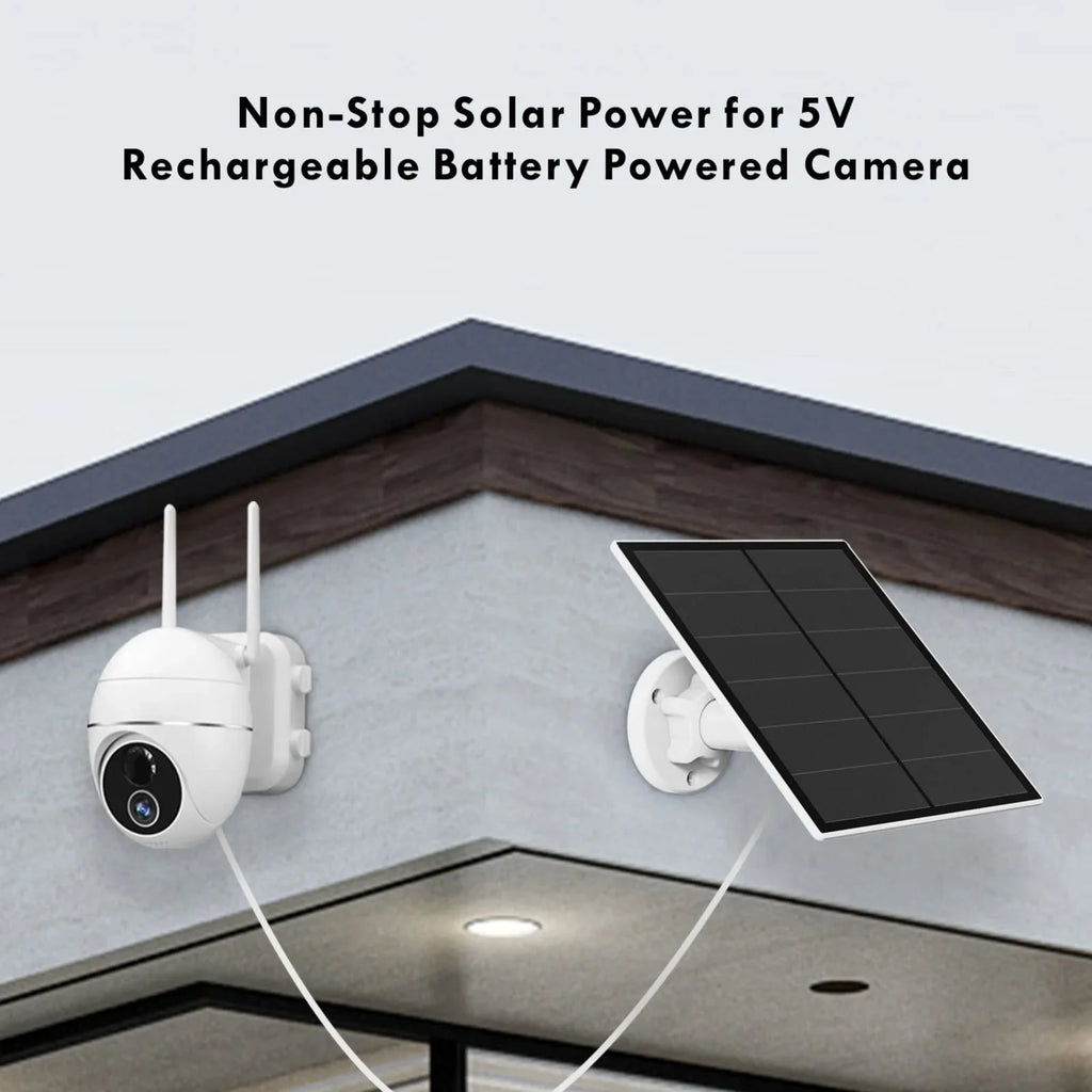 Netvue Solar Panel for Outdoor Security Camera, suitable with Rechargeable Battery Micro USB Port