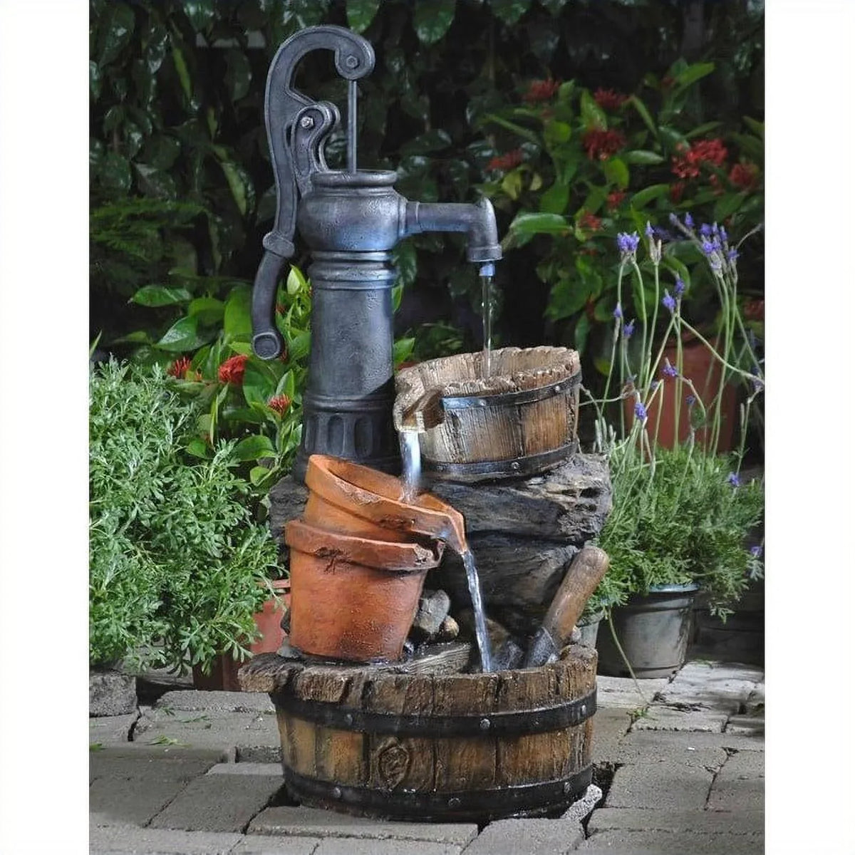 Pemberly Row Classic liquid Pump Fountain with Led Light