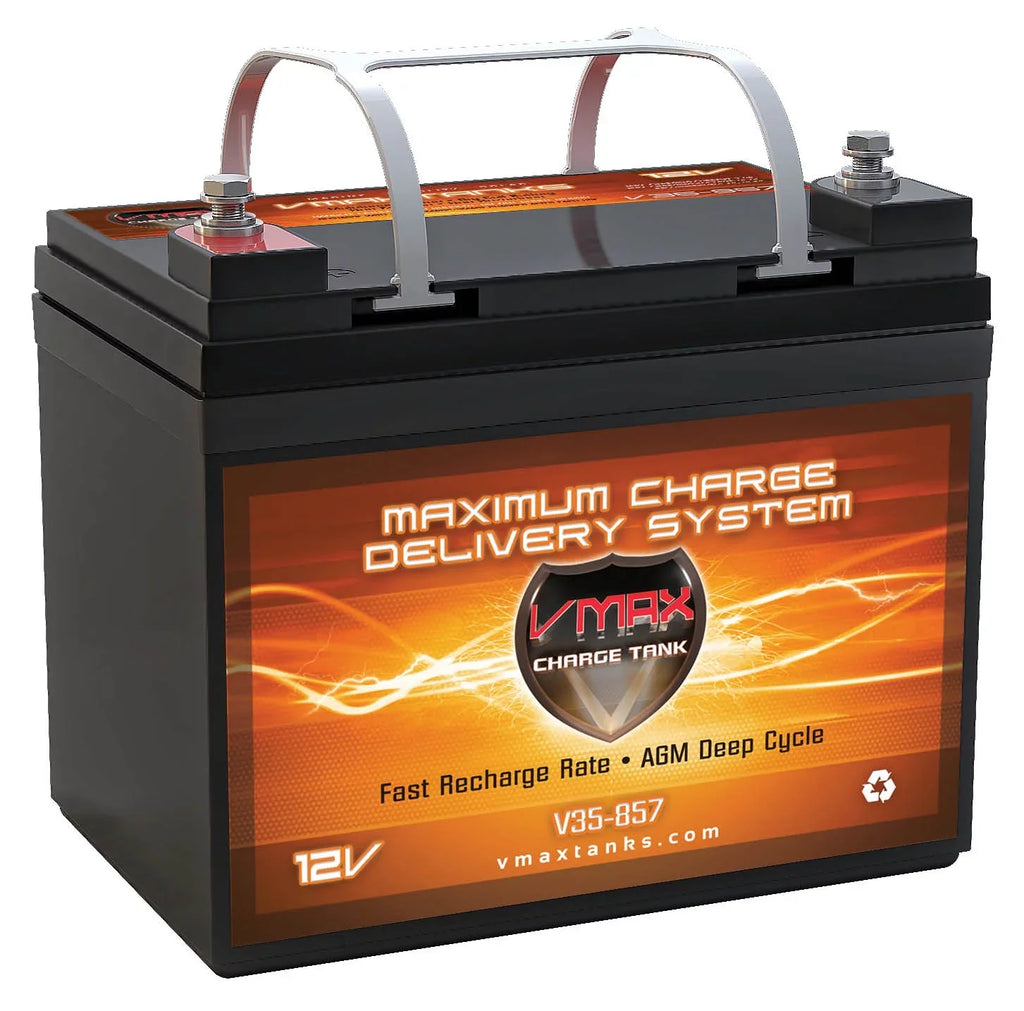 Vmax V35-857 12 Volt 35AH AGM U1 Battery for Minn Kota Traxxis 45lb Trolling Motor craft Vehicle