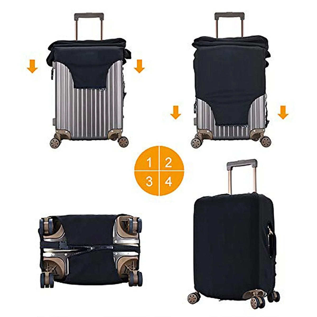 Kll Bees And Flower Luggage wrap Suitcase wrap Suitcase Protector-