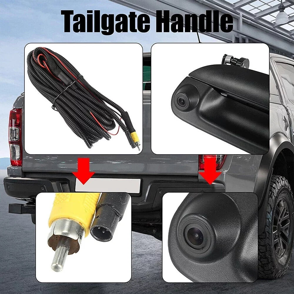 Paddsun FIT  F150 F250 97-07 Rear View Backup Camera Kit w/ Wiring & Tailgate Handle