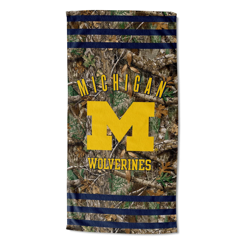 The Northwest Group  Michigan Wolverines 30"x 60" Three Stripes Beach Towel