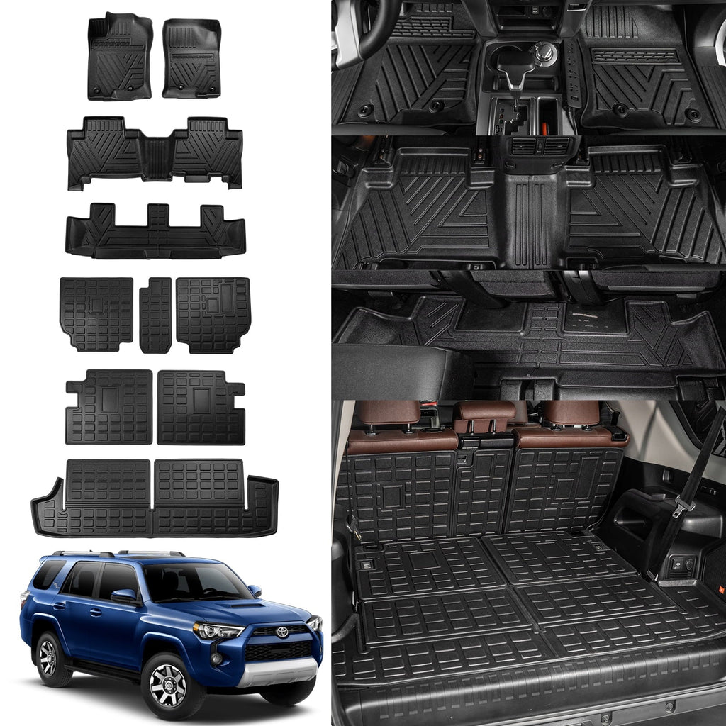 Fit 2013-2023  4Runner 7 Seats Floor Mats Trunk Mat Cargo Mat Cargo Liner Accessories