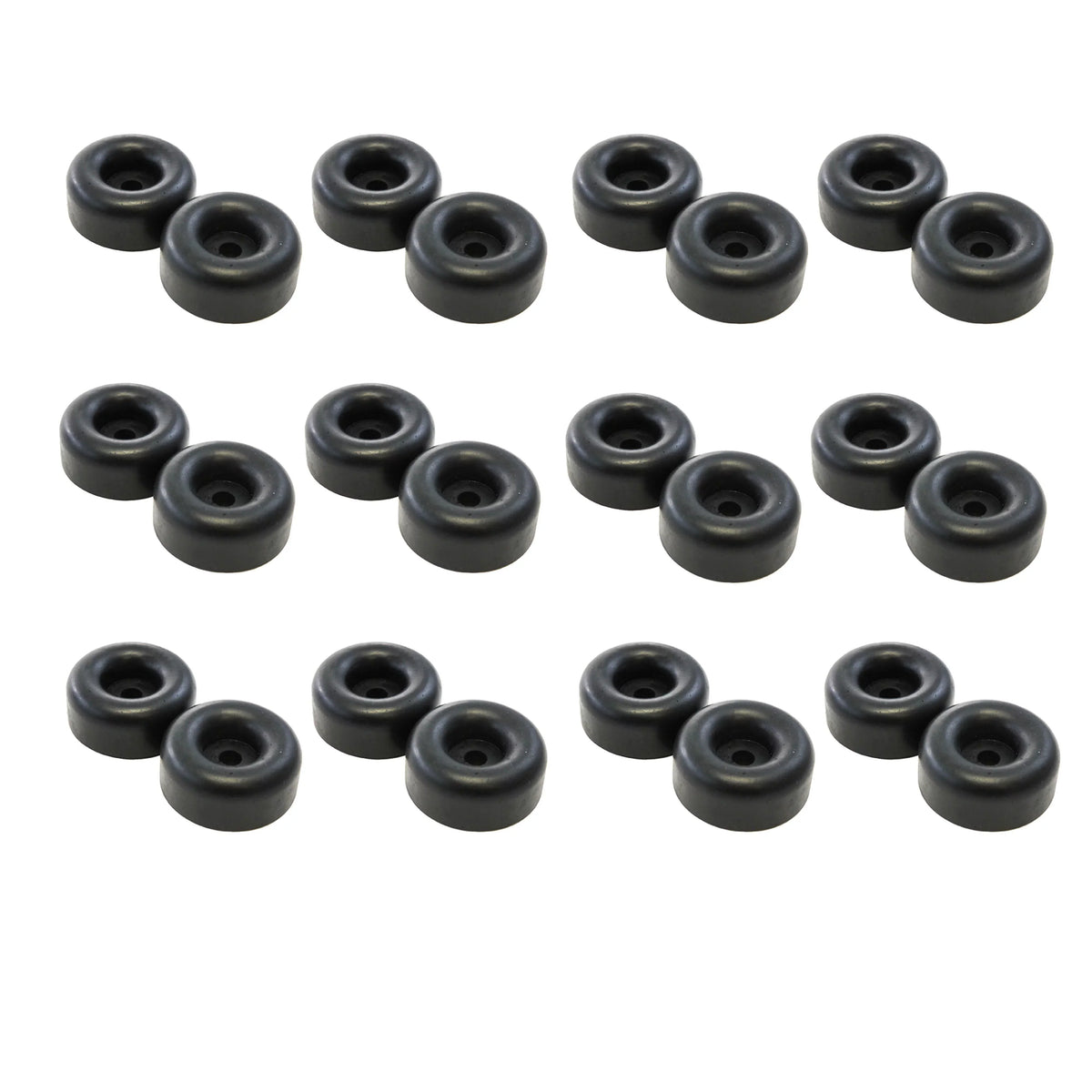 Red Hound Auto 24 Rubber Bumpers for Trailer matching with Ramp Door Truck 2.5 Inches Round Replacement Cargo Stop