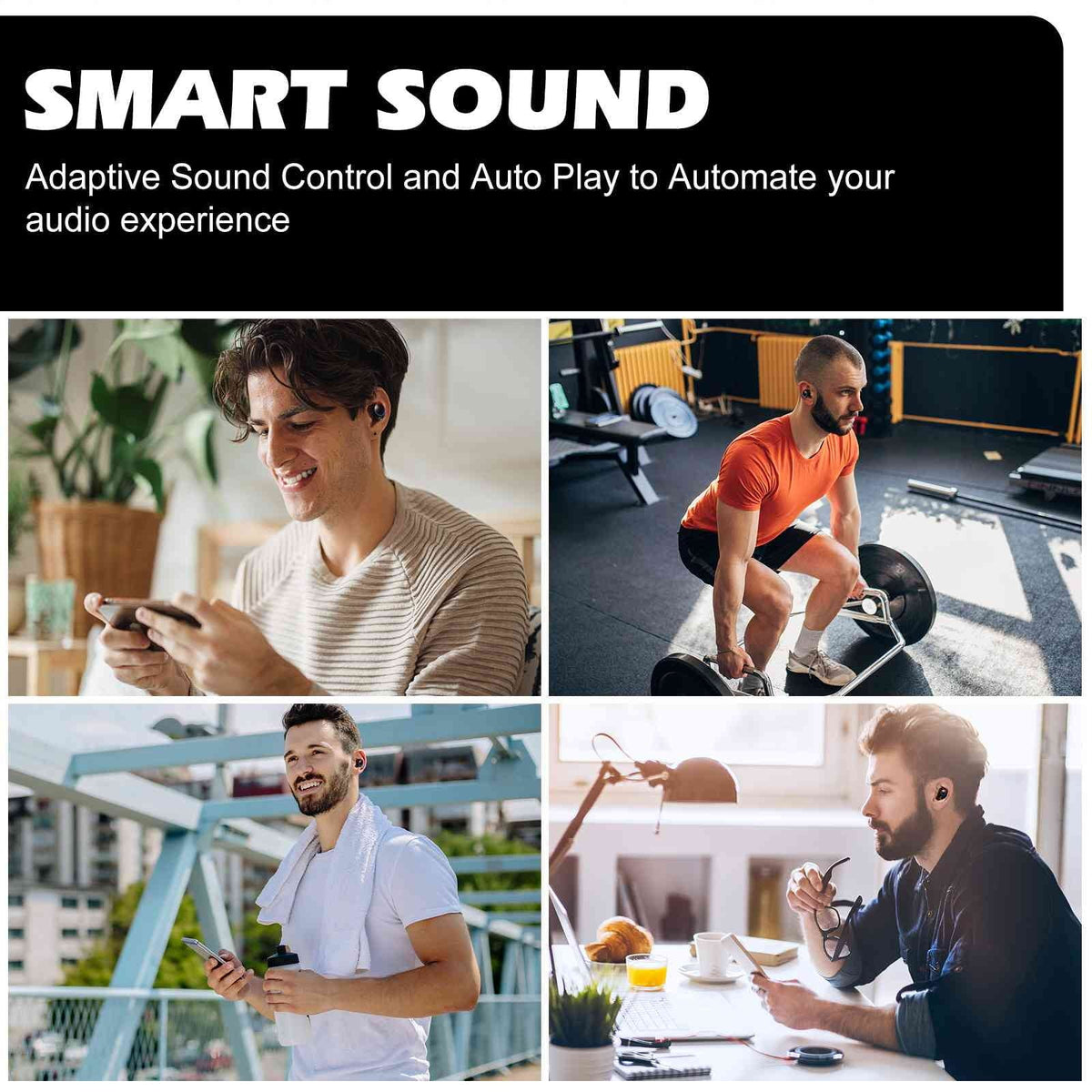 UrbanX True Wireless Bluetooth Earbuds + Charging Case, Black, Dual Connect, IPX5 liquid Resistance, Bluetooth 5.2 Connection, Balanced, Bass Boost suitable with  Tab P11 Plus