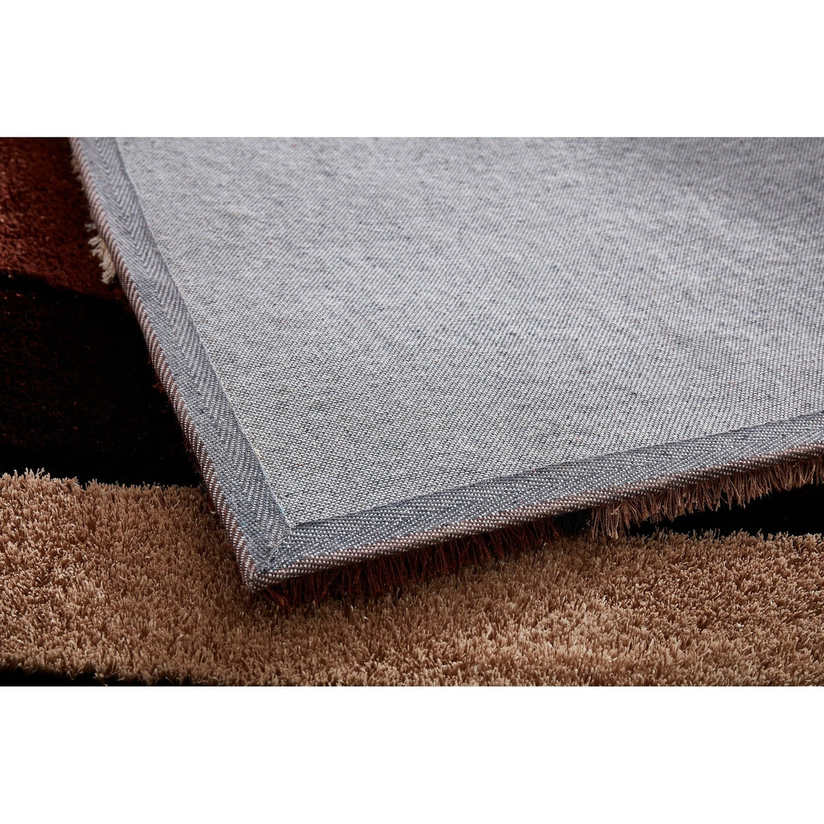 Aria Collection Soft Pile Hand Tufted Shag Area Rug in Grey & Turquoise. Amazing Rugs AC1024-57 5 x 7 ft