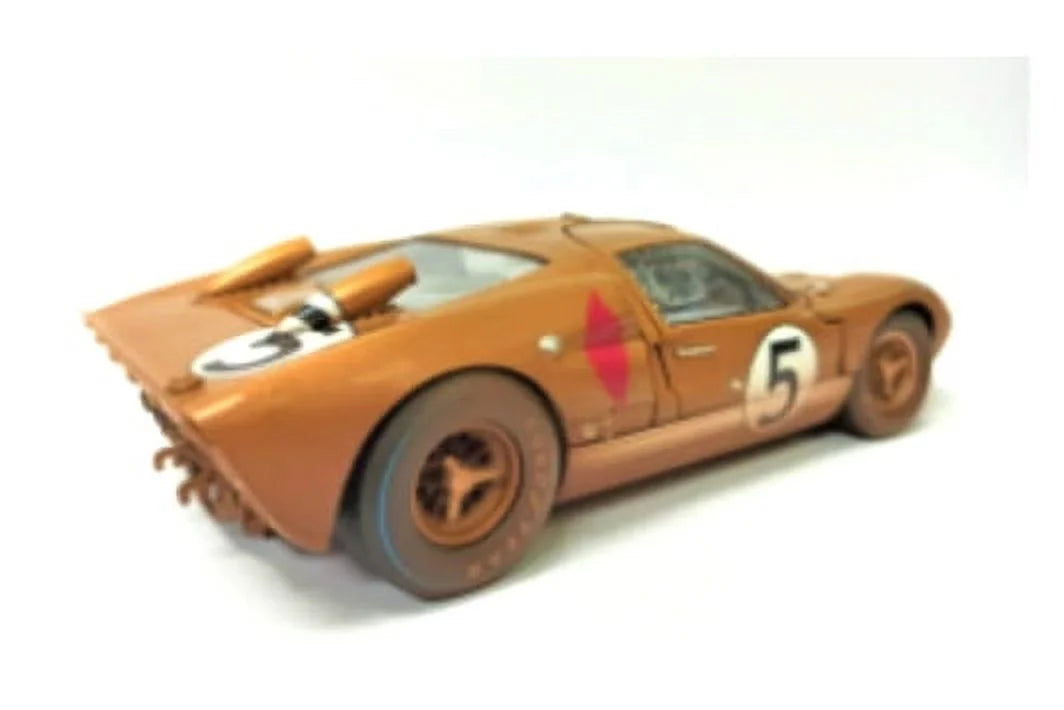 1966  GT-40 MK II #5 After Race (Dirty Version), Gold - Shelby Collectibles SC430G - 1/18 scale Diecast Model Toy Car