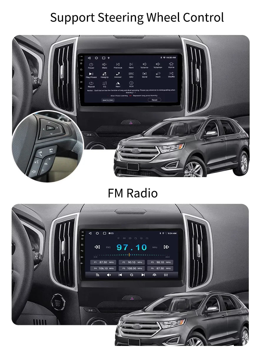 Bluetoth Car Stereo Radio For  Edge 2 2015 - 2018 Android Screen Multimedia With Android Auto Carplay GPS Navigation