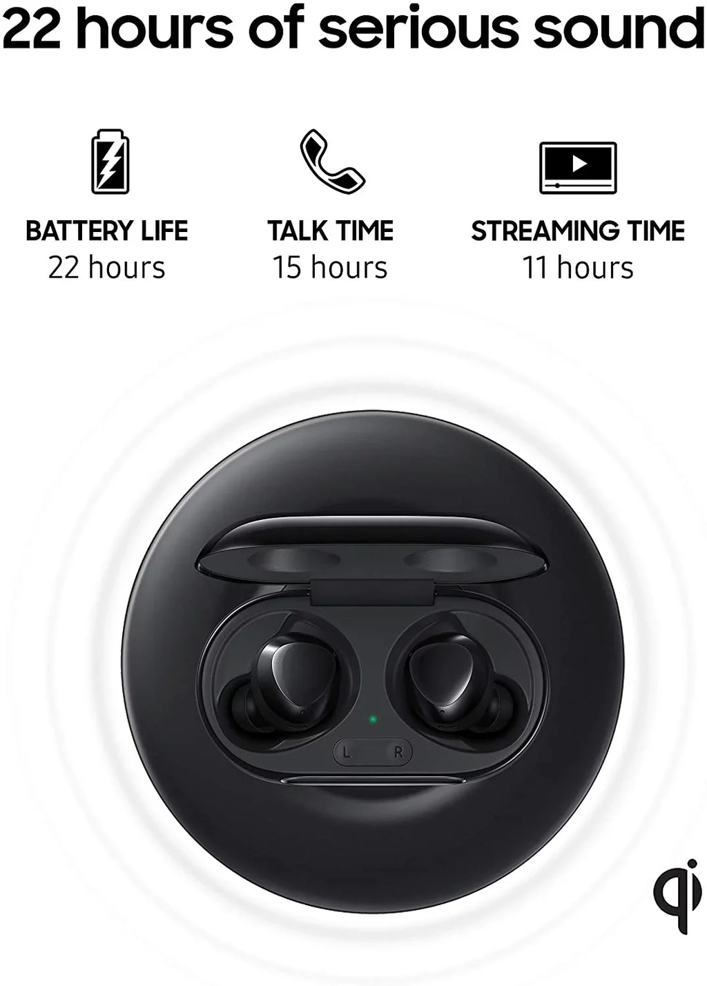 Urbanx Street Buds Plus True Wireless Earbud Headphones For  I9190 Galaxy S4 mini - Wireless Earbuds w/Active Noise Cancelling - BLACK (US Version with Warranty)