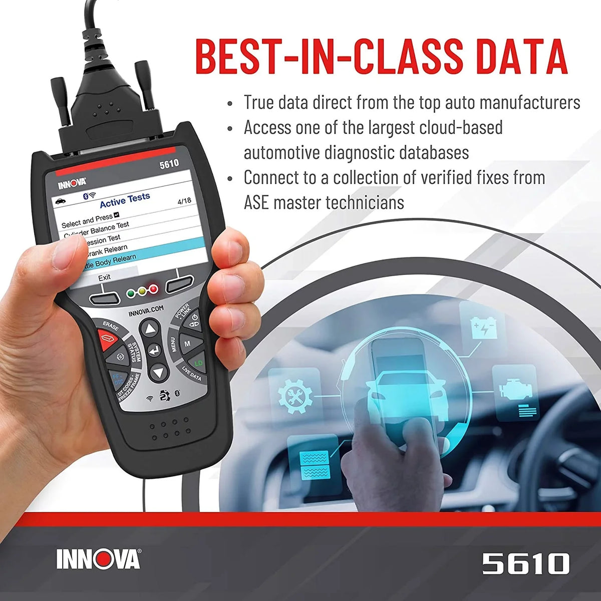 INNOVA 5610 CarScan Pro Bluetooth Code Reader Vehicle Diagnostic Scanner Tool