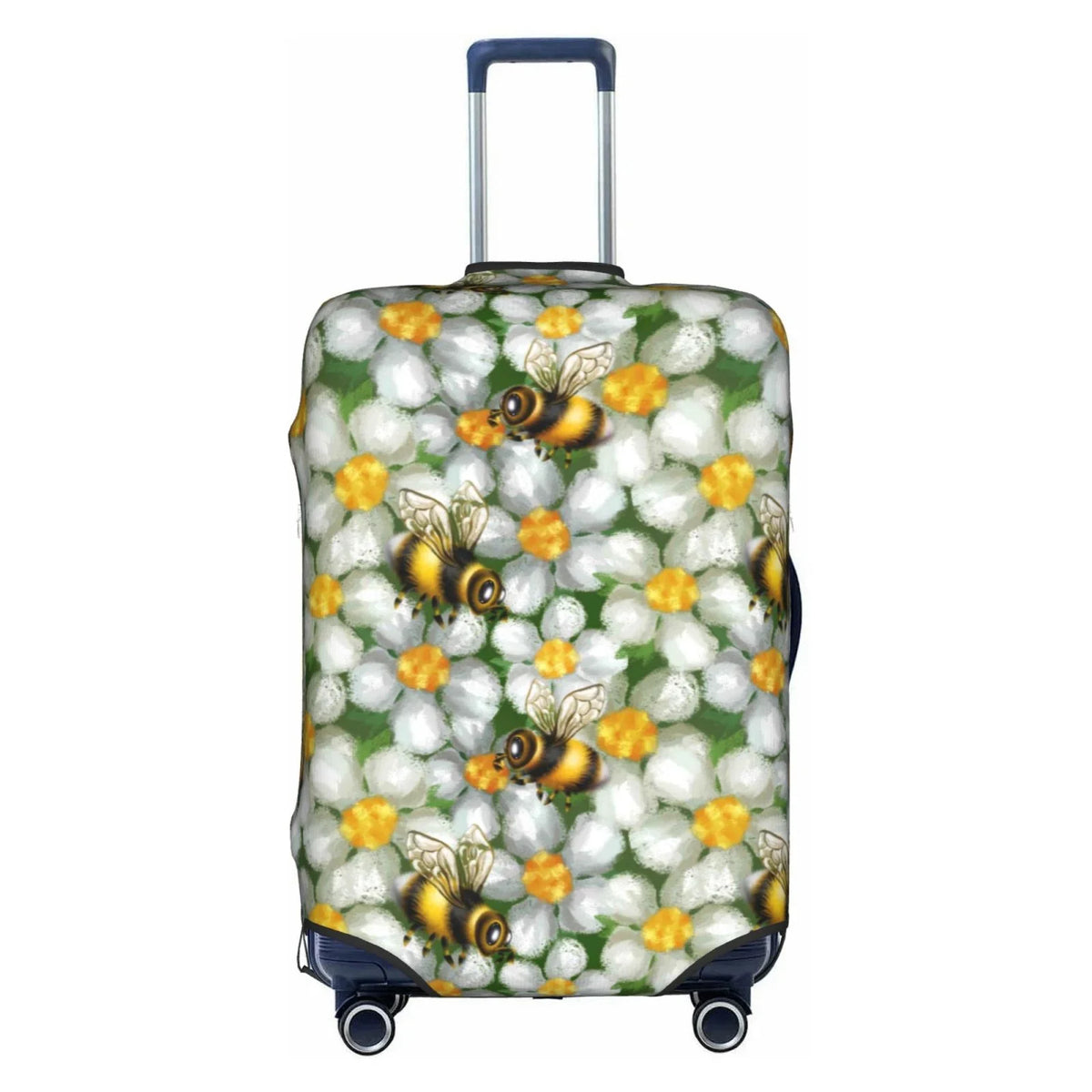 Kll Bees And Flower Luggage wrap Suitcase wrap Suitcase Protector-