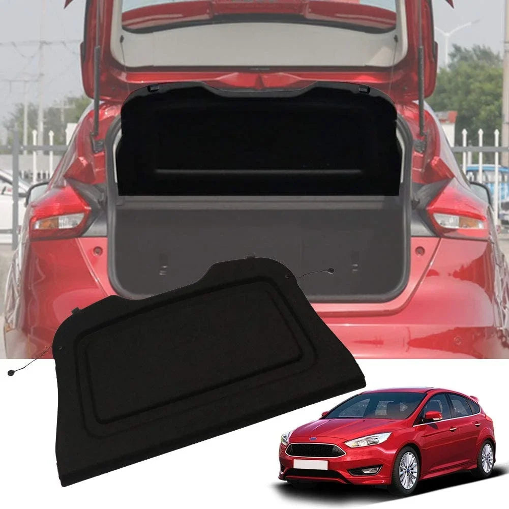 Fit  Focus 2012 2013 2014 2015 2016 2017 2018 Cargo wrap for  Focus 2012-2018 Hatchback Sedan Accessory Black Non-retractable Rear Trunk Parcle Shelf Board Shield wrap