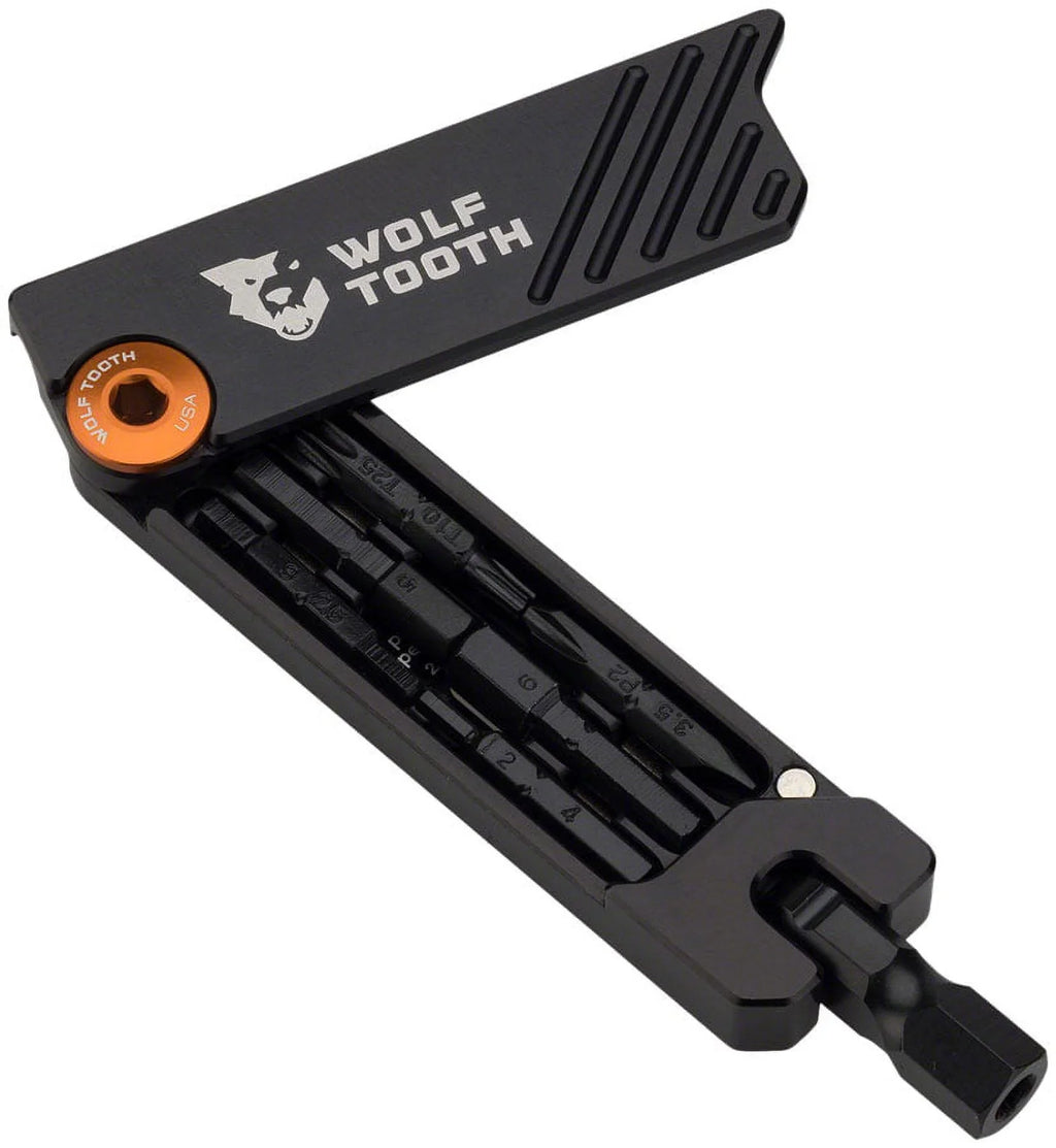 Wolf Tooth 6-Bit Hex Wrench - Multi-Tool, Orange ED-Coated Corrosion-protected