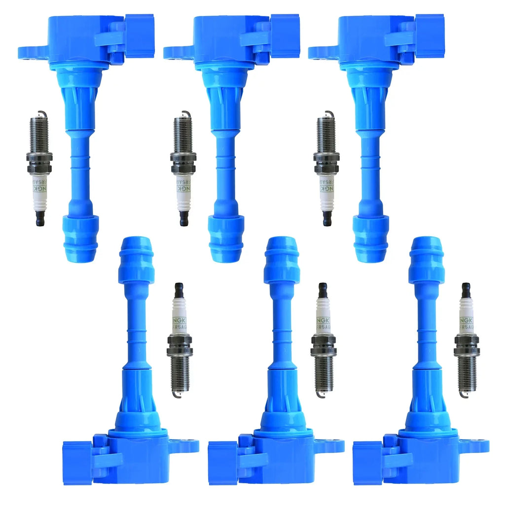 6 High Performance Ignition Coils and 6 NGK Platinum Spark Plugs matching with Nissan Altima UF349 Fits select: 2003-2007 INFINITI G35, 2016 NISSAN FRONTIER SV/PRO-4X