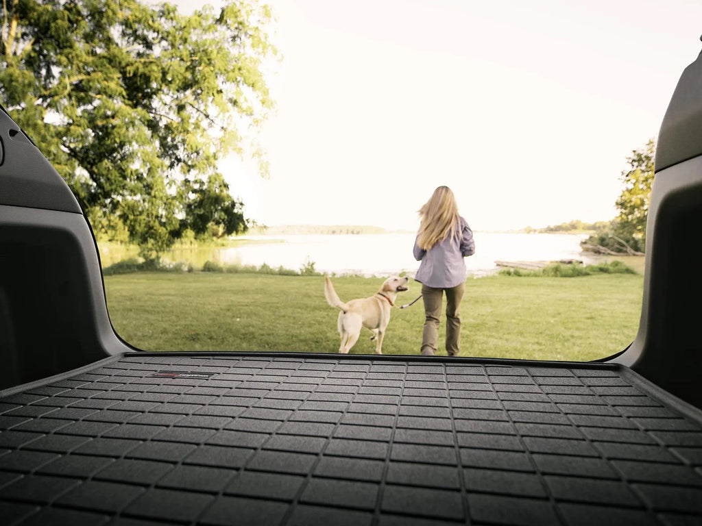 WeatherTech Cargo Trunk Liner with Bumper Protector suitable with 2008-2010  Highlander - Behind 3rd Row Seating With Bumper Protector, Tan