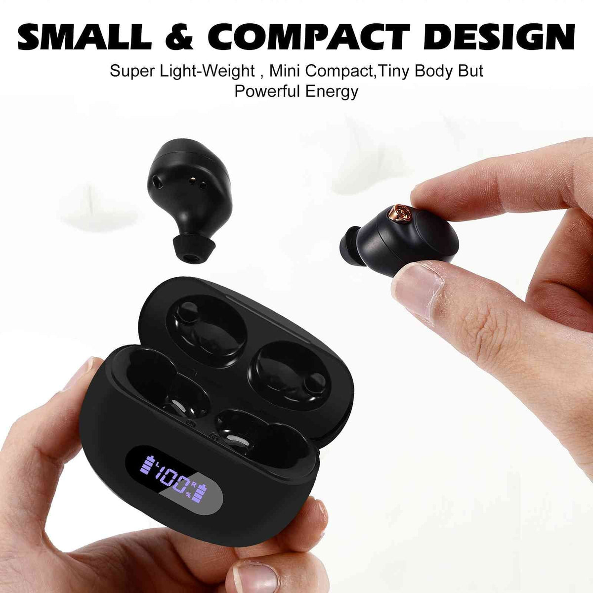 UrbanX True Wireless Bluetooth Earbuds + Charging Case, Black, Dual Connect, IPX5 liquid Resistance, Bluetooth 5.2 Connection, Balanced, Bass Boost suitable with  Tab P11 Plus