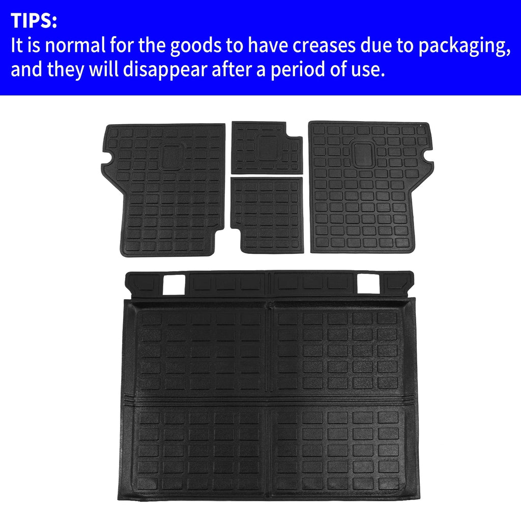 Fit 2010-2023  4Runner Trunk Mat Cargo Mat Cargo Liner Back Seat wrap Protector 2022  4 Runner Accessories (Trunk Mat + Backrest Mats,Fit Without Sliding Tray)