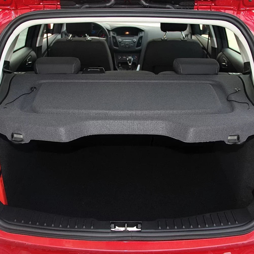 Fit  Focus 2012 2013 2014 2015 2016 2017 2018 Cargo wrap for  Focus 2012-2018 Hatchback Sedan Accessory Black Non-retractable Rear Trunk Parcle Shelf Board Shield wrap
