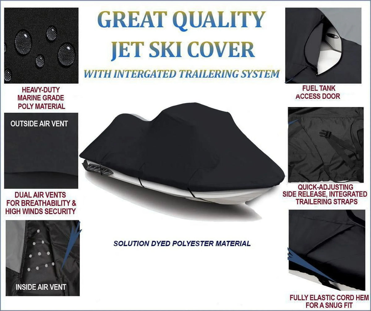 BLACK 600 DENIER JetSki protector matching for JET SKI wrap Kawasaki STX-15F 2018 2019 2020