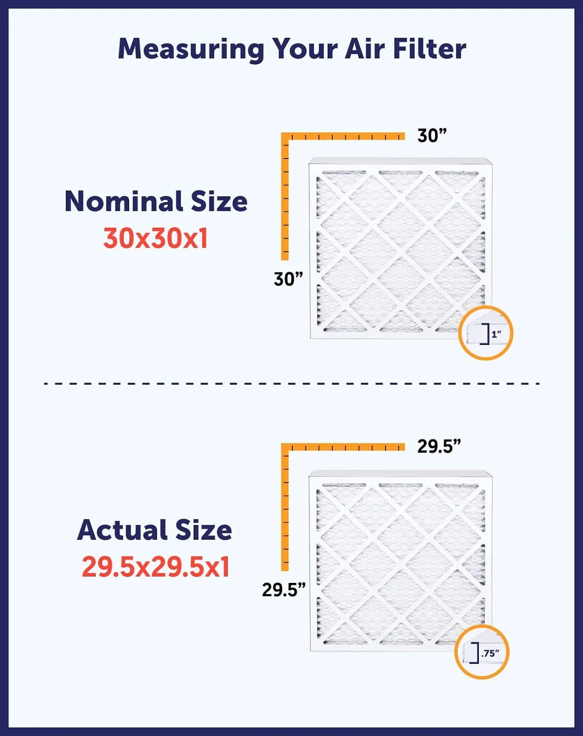 Filter King 9x49x1a Air Filter | 4-PACK | MERV 8 HVAC Pleated A/C Furnace Filters | MADE IN USA | Actual Size: 9 x 49 x .75"