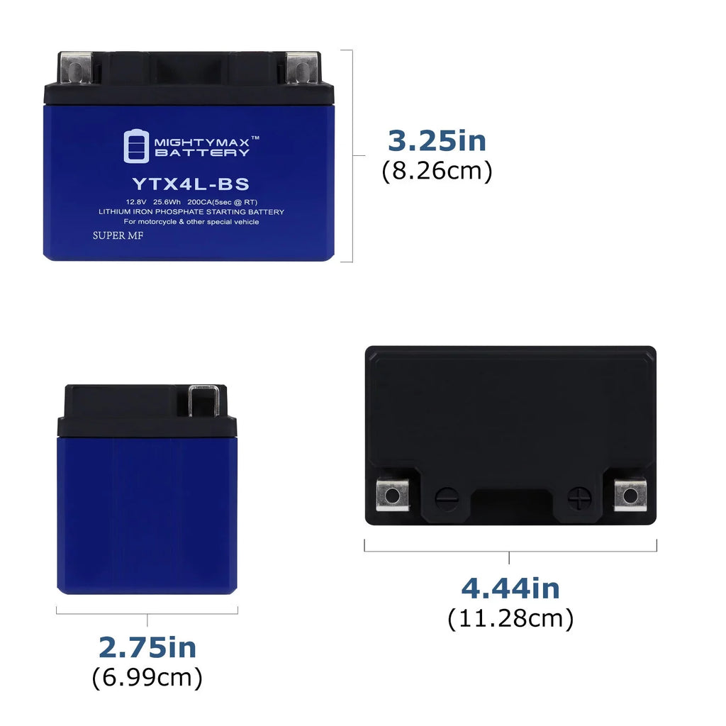 YTX4L-BS Lithium Replacement Battery matching with Sea-Doo YTX4L-BS GSX 96-00 - 8 Pack