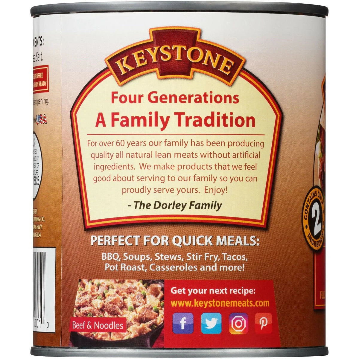 (24 Pack) Keystone All Natural Beef 28 oz Can  Emergency Survival Food For Camping Hiking and Backpacking Ready to Eat- Pack of 24 Cans