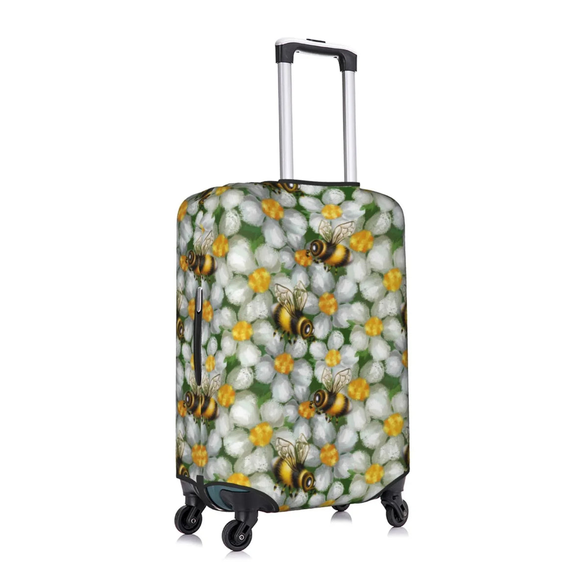 Kll Bees And Flower Luggage wrap Suitcase wrap Suitcase Protector-