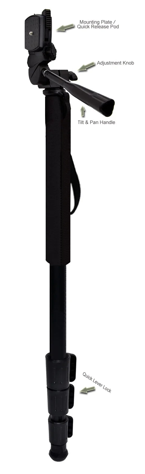 Professional Black 72" Monopod / Unipod (Quick Release) For  VIXIA HF R800