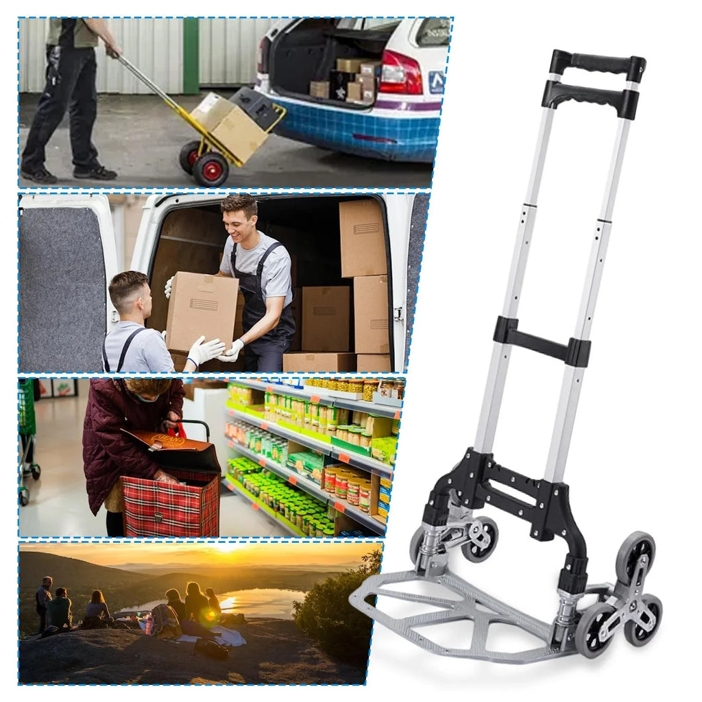 TOPATY Moving Dolly For Stairs | Heavy Duty Collapsible Trolley With Wheels | Portable Folding Truck For Luggage, Moving, Travel, Shopping, Workplace, Warehouse Distribution