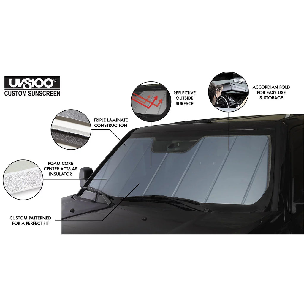 Covercraft UVS100 Custom Sunscreen for 2017-2020 Audi A4, 2017-2023 A4 Quattro, 2017-2023 A4 allroad, 2018-2023 S4 | UV11457BL | Blue Metallic