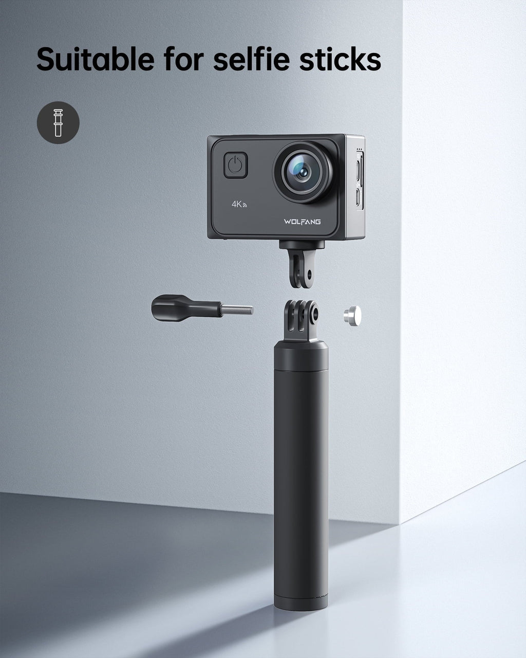WF Action Cam 4K 60FPS 24MP Sport Camera 40M Underwater Camera Waterproof with Touch Screen Vlog Camera EIS Remote Control  170° Wide Angle