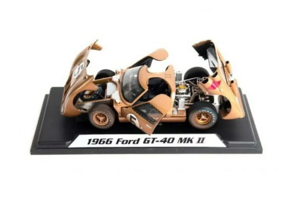 1966  GT-40 MK II #5 After Race (Dirty Version), Gold - Shelby Collectibles SC430G - 1/18 scale Diecast Model Toy Car