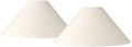 Springcrest Set of 2 Chimney Lamp Shades Ivory Large 6" Top x 23" Bottom x 13.5" Slant Spider Replacement Harp and Finial Fitting