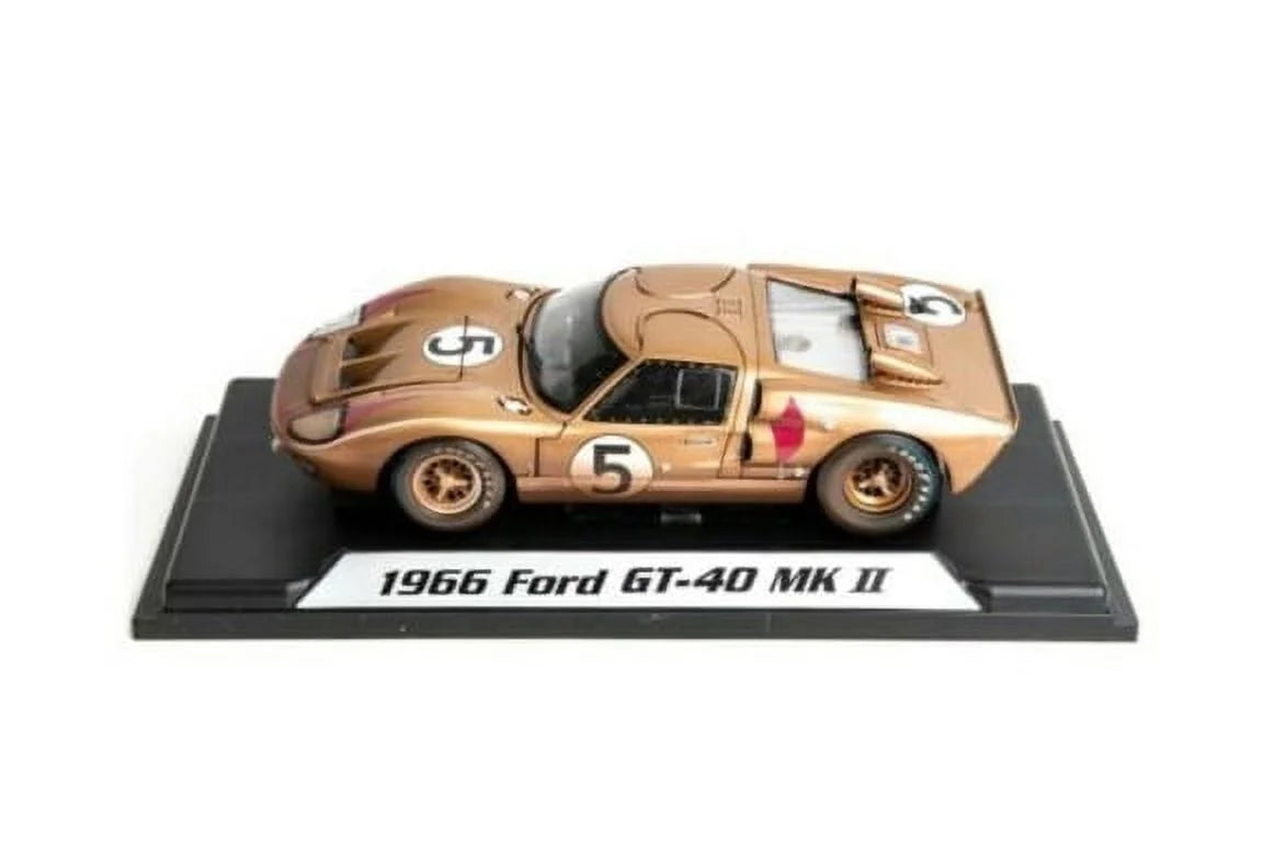 1966  GT-40 MK II #5 After Race (Dirty Version), Gold - Shelby Collectibles SC430G - 1/18 scale Diecast Model Toy Car