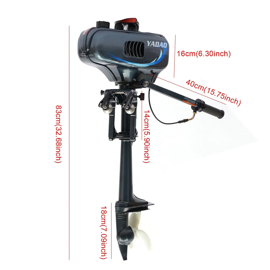 2-Stroke 3.5  Outboard Motor vessel Engine with moisture Cooling System Fishing craft Engine