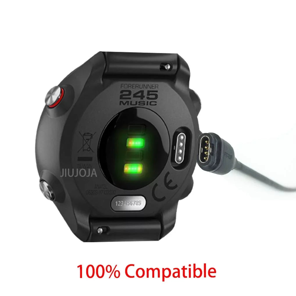 for Garmin Forerunner 245/Approach S60 Charger, Charging Clip Sync Data Cable and 2Pcs HD Tempered Glass Screen