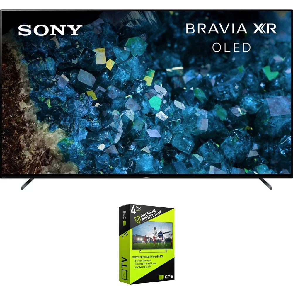 XR55A80L BRAVIA XR 55 Inch A80L OLED 4K HDR Smart TV with Google TV Bundle with 4 YR CPS Enhanced Protection Pack (2023 Model)
