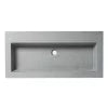 ALFI brand ABCO40TR 40" Solid Concrete Gray Matte Trough Sink for the Bathroom