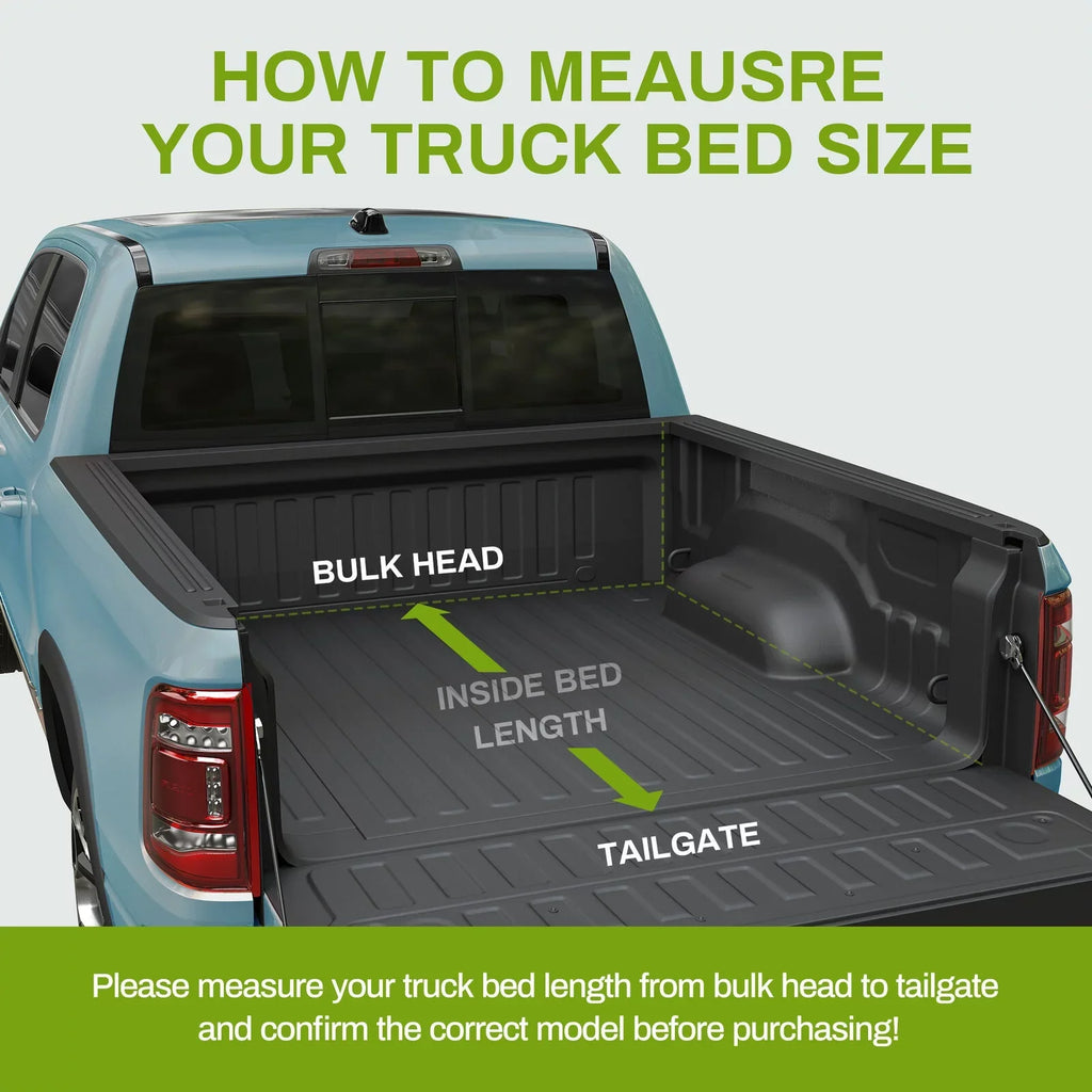 Ledkingdomus 5.7ft Soft Tri-fold Truck Bed Tonneau protector for 09-23 Dodge Ram 1500 Without Rambox