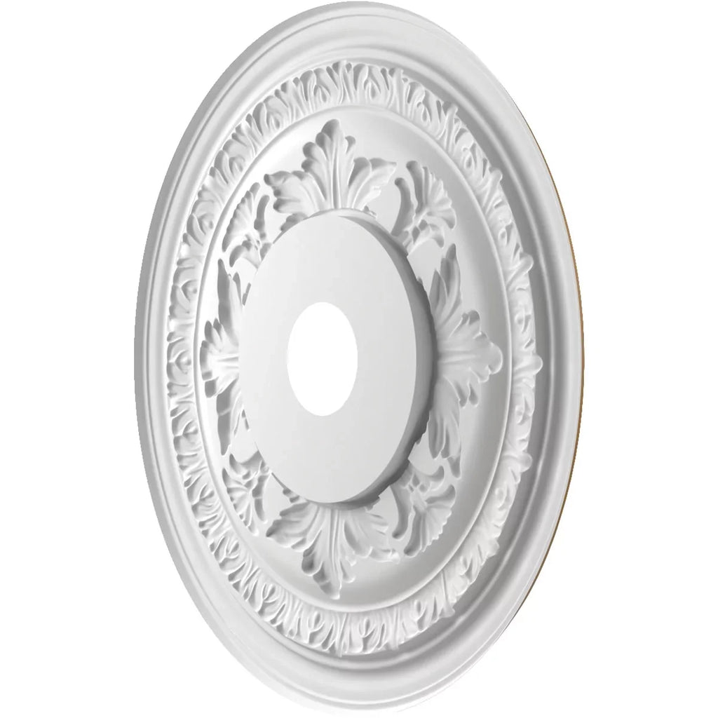 Ekena Millwork 22"OD x 3 1/2"ID x 1"P Baltimore Thermoformed PVC Ceiling Medallion (Fits Canopies up to 7 3/4"), Metallic Gold Rush