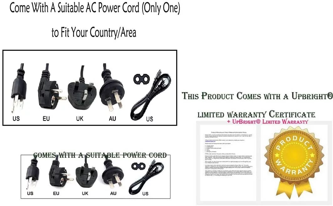 UPBRIGHT NEW Global AC / DC Adapter For  Vostro 14 3000 3459 14-3459 14" LED Laptop Notebook PC Power Supply Cord Cable PS Battery Charger Mains PSU