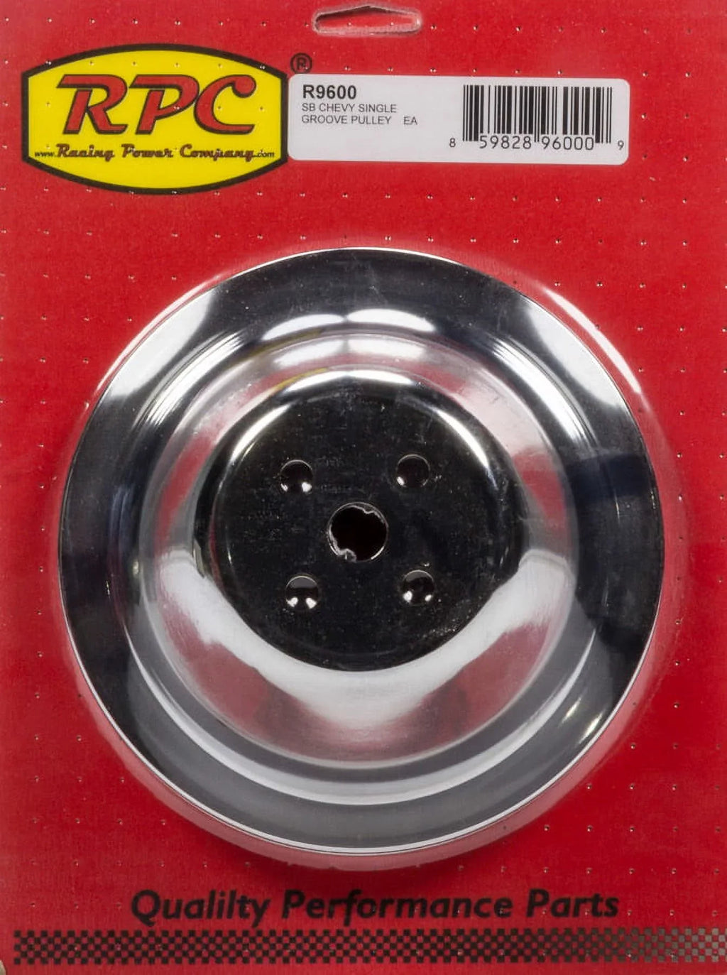 Racing Power Company R9600 Chrome Steel liquid Pump Pulley Sbc Short 7.1 Dia