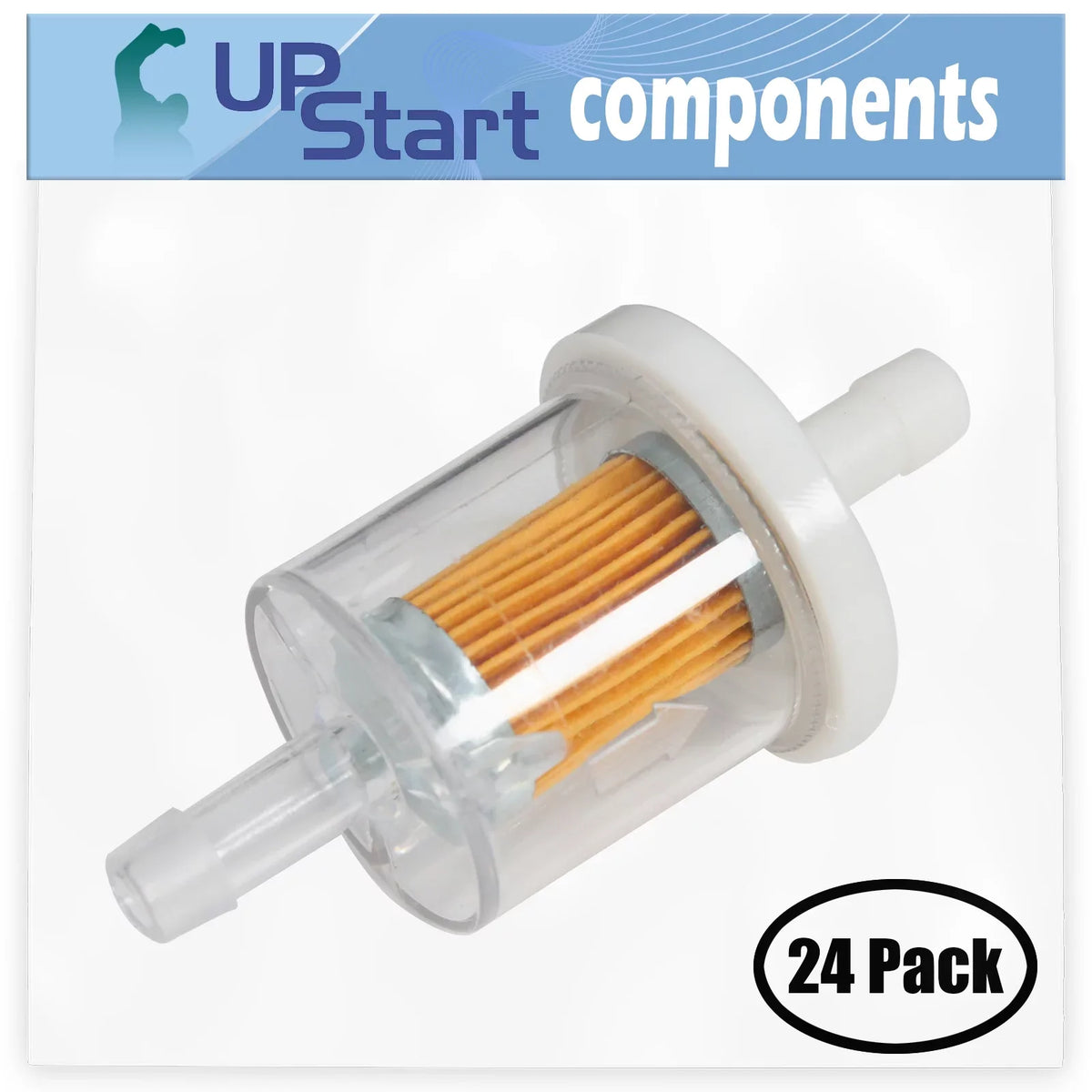 24-Pack 691035 Fuel Filter Replacement for Kawasaki FH381V CS02 4 Stroke Engine - matching with 493629 Fuel Filter 40 Micron