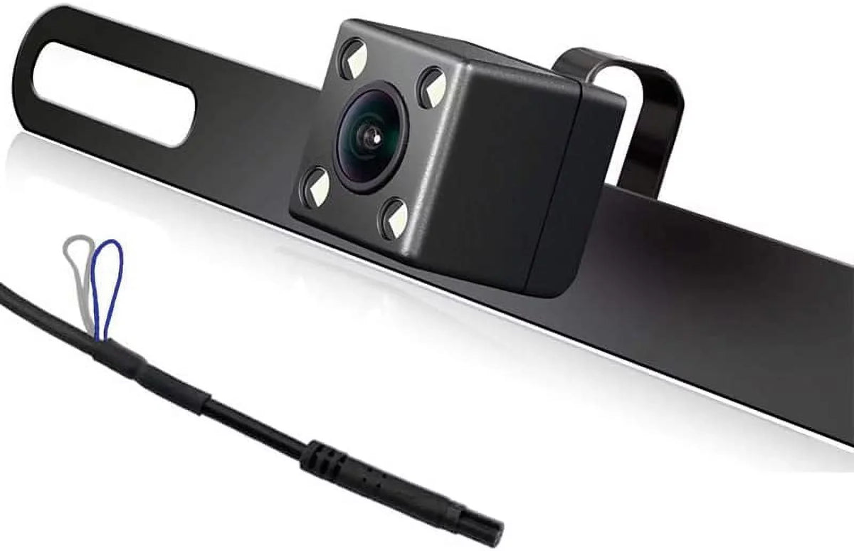 CAM122 Backup Camera Frame License Plate HD Night Vision Rear View 170° Angle Waterproof matching with Jensen Car Radio CAR110W CAR710 CAR710X CAR8000 CAR910W CAR910X CDR7011 CM901MIR CMR2720