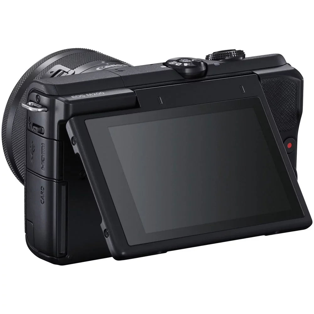 EOS M200 Mirrorless Digital Camera with 15-45mm Lens (3699C009) + More