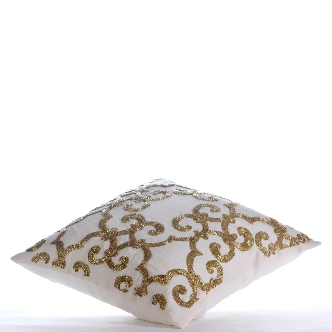 The HomeCentric Cushion shield For Chair, Gold Euro Pillow Shams Pack of 2, 26x26 inch (65x65 cm), Linen Euro Size Pillow Shams, Damask, Modern European ShamCovers Easter - Gold Encrusted